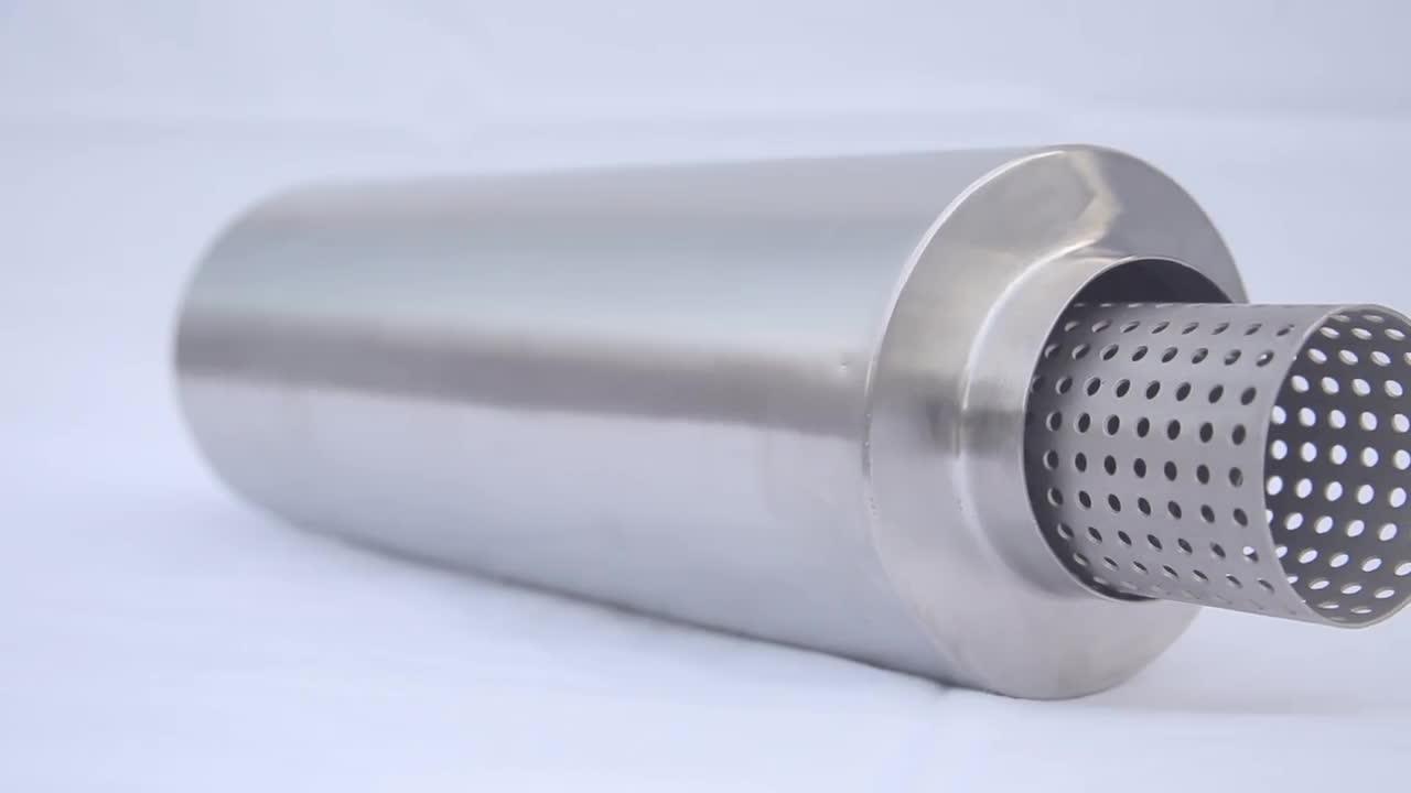 Titanium Muffler Exhaust With Perforated Pipe And Stuffing Steel Wool