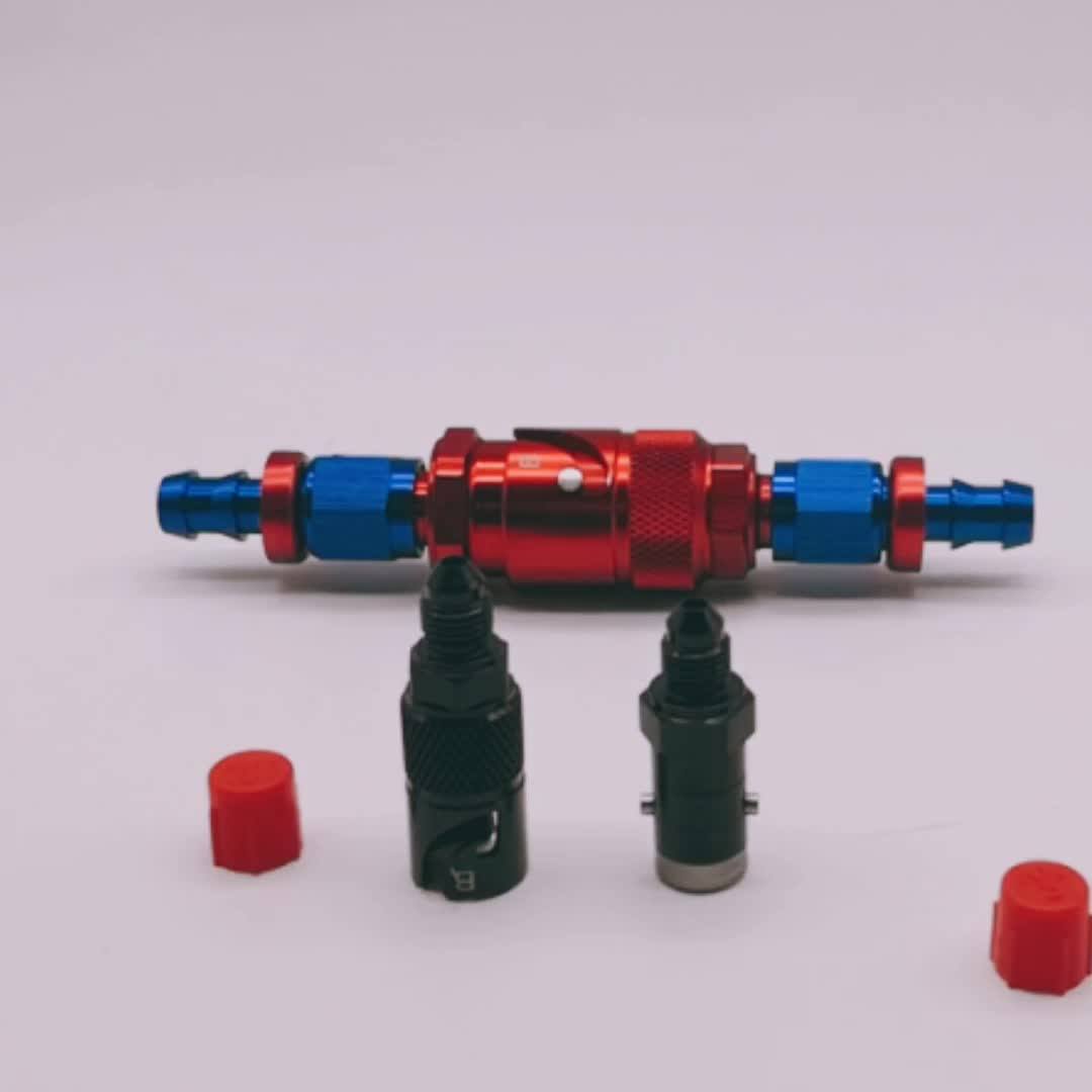An6 Dry Break Quick Disconnect Fittings Fuel Line Use For Racing Car
