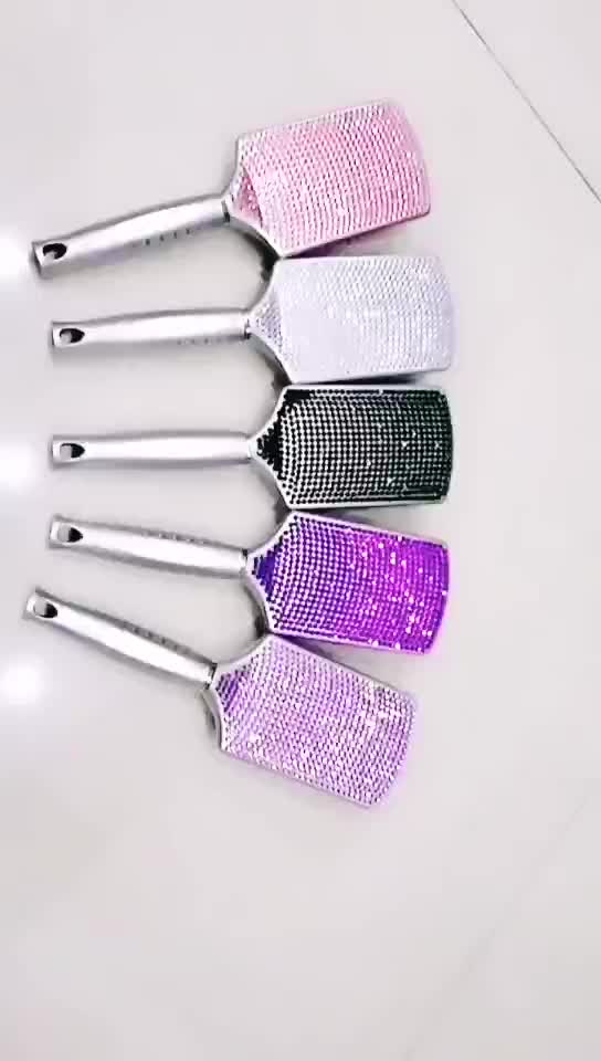 Luxury Crystal Plastic Handle Comb Hair Brush,Detangle ...