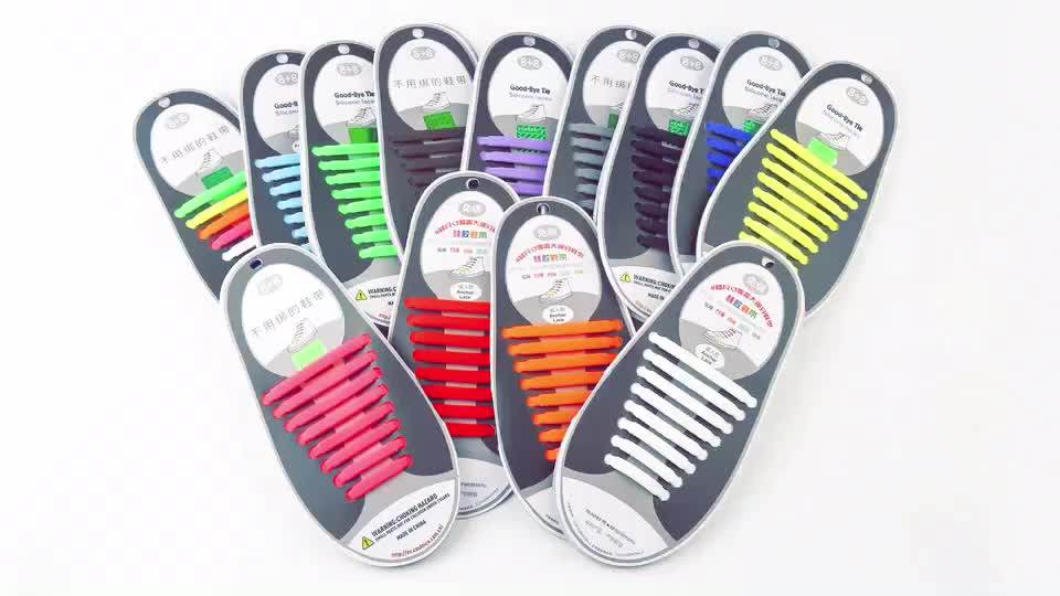 No Tie Shoelaces Elastic Silicone Shoe Laces For Running Jogging Canvas