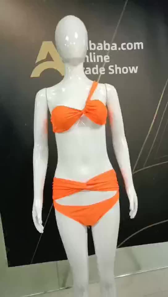 Wholesale Custom Swimwear Private Label Ladies Woman Two Pieces Fashion Solid Bikini Nylon Polyester Bathing Suit - Buy 2020 New Solid Bikini Set Two ...