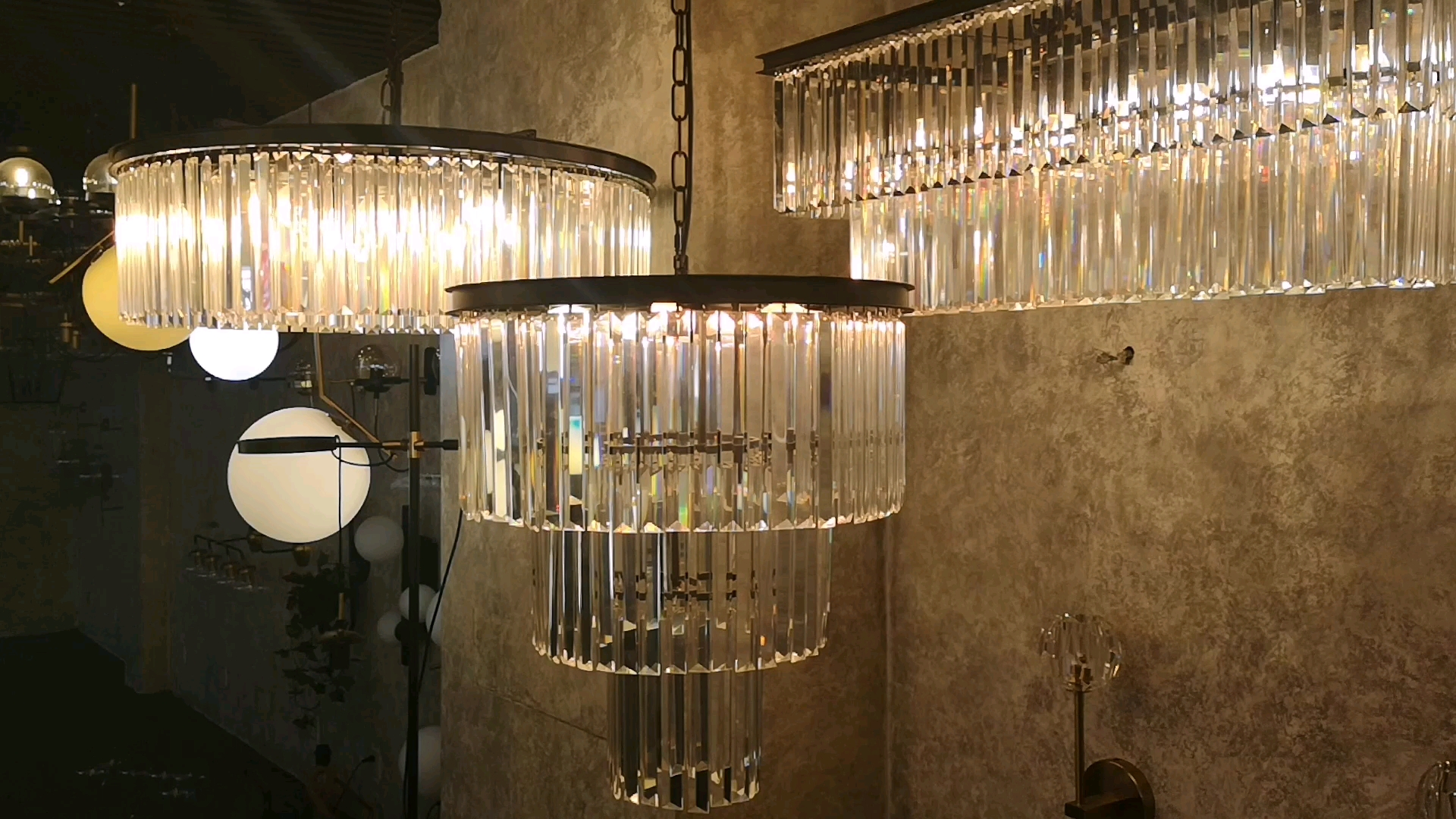 Large Black Square Chandeliers Pendant Light Modern K9 Crystals Hanging