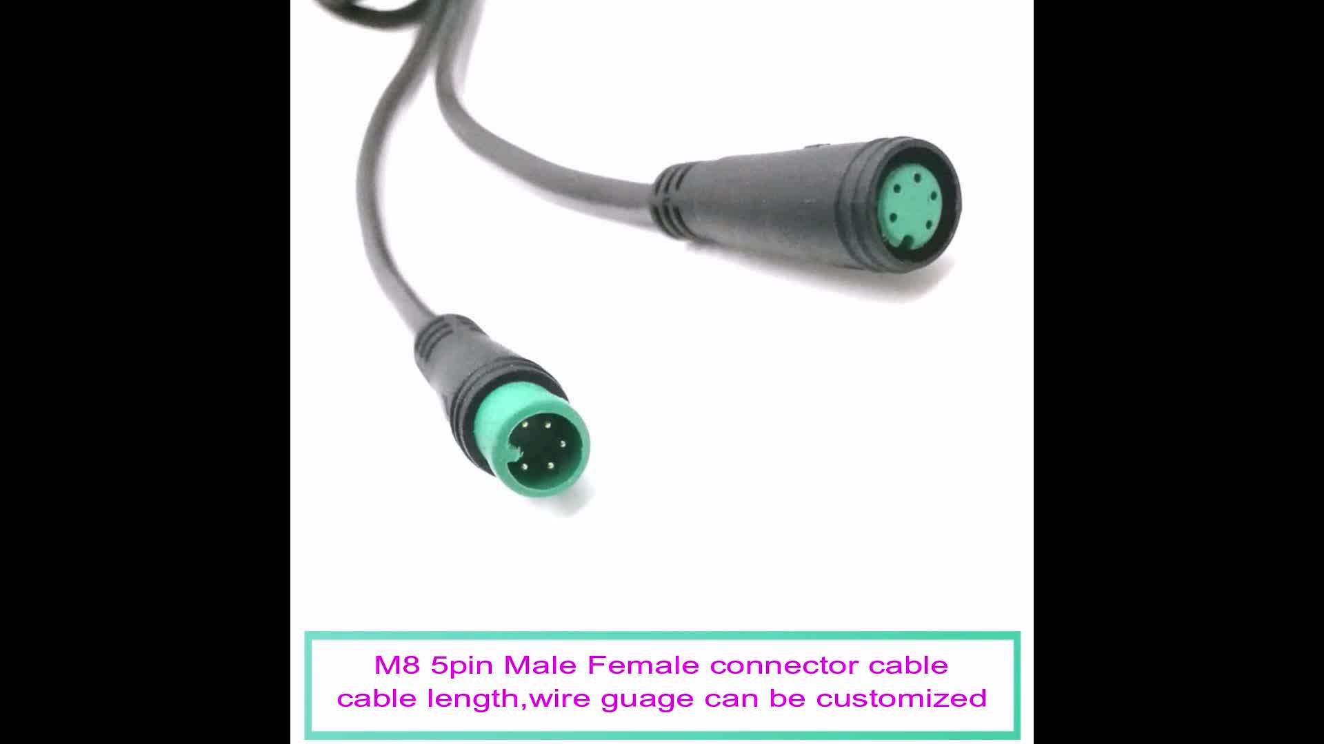 Small Mini Waterproof Connector Assembly 5pin Cable Ip67 5 Pin