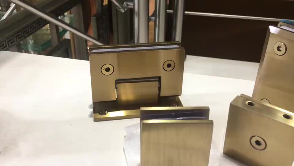 Hot Sale Bathroom Gold Shower Hinges Glass Waterproof Hydraulic Glass