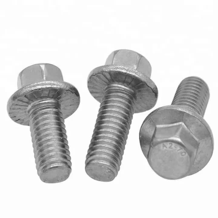 M12*100mm Carbon Steel Black Zinc Plated Hex Head Flange Bolt With