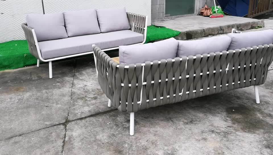 Elegent Patio Round Rope Weaving Day Bed Swimming Pool Garden Furniture