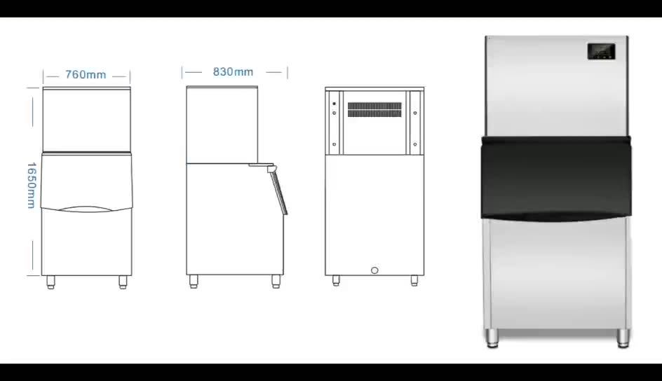 300kg 500kg 600kg Commercial Cube Ice Machine Ice Cube Maker Machine