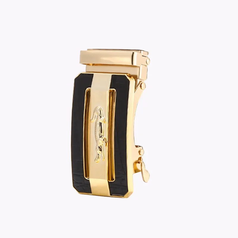 Men's 4cm Automatic Sticker Skin Crocodile Iron Hook Head Adapter Band 3.5cm Wide Body Factory Wholesale