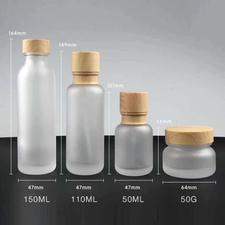 Wholesale Cosmetics Glass Bottle Goats' Milk Series 50ml 110ml Pump