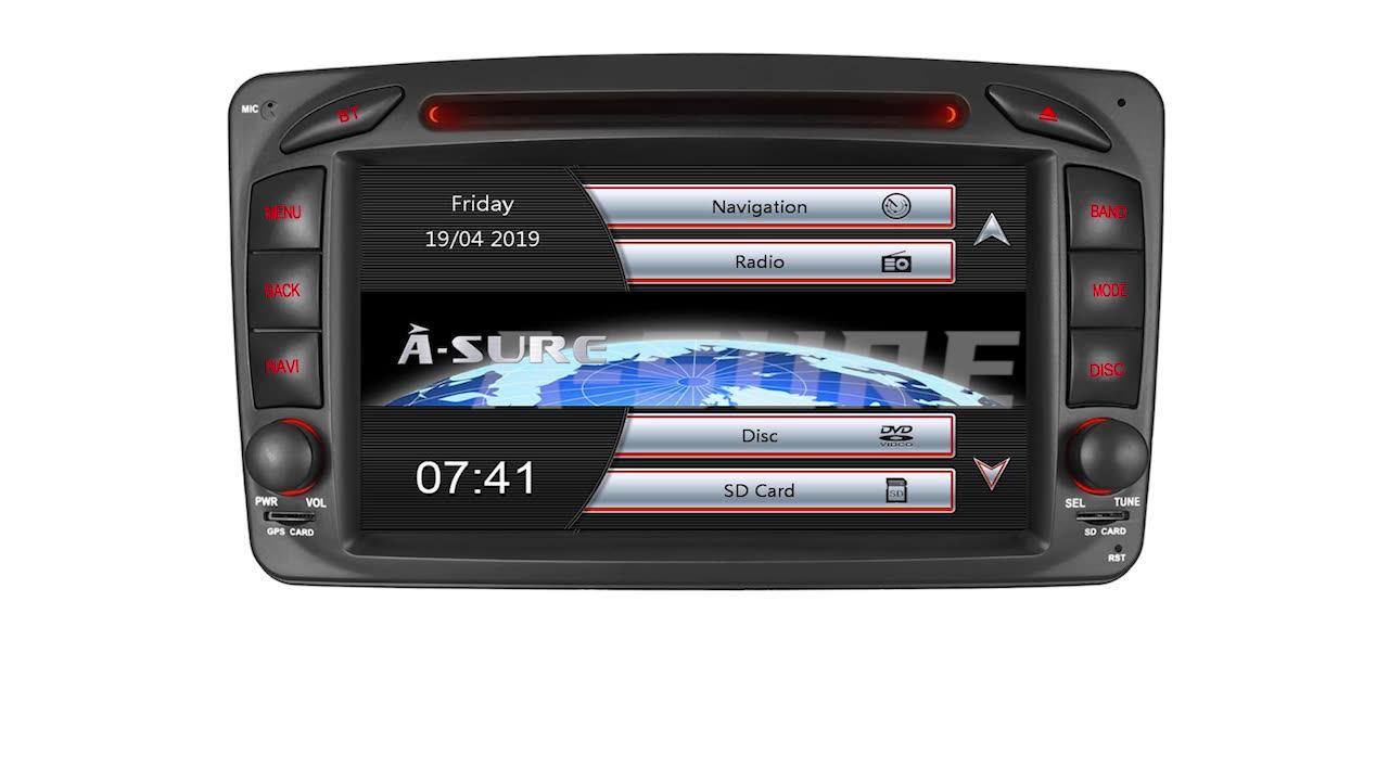 A Sure Car Multimedia 2 Din Radio Gps Dvd Player Navigation For Mercedes Benz C Clk Class W203 W209 Viano Vito Bt Dab Inside Swc Car Multimedia Player Aliexpress