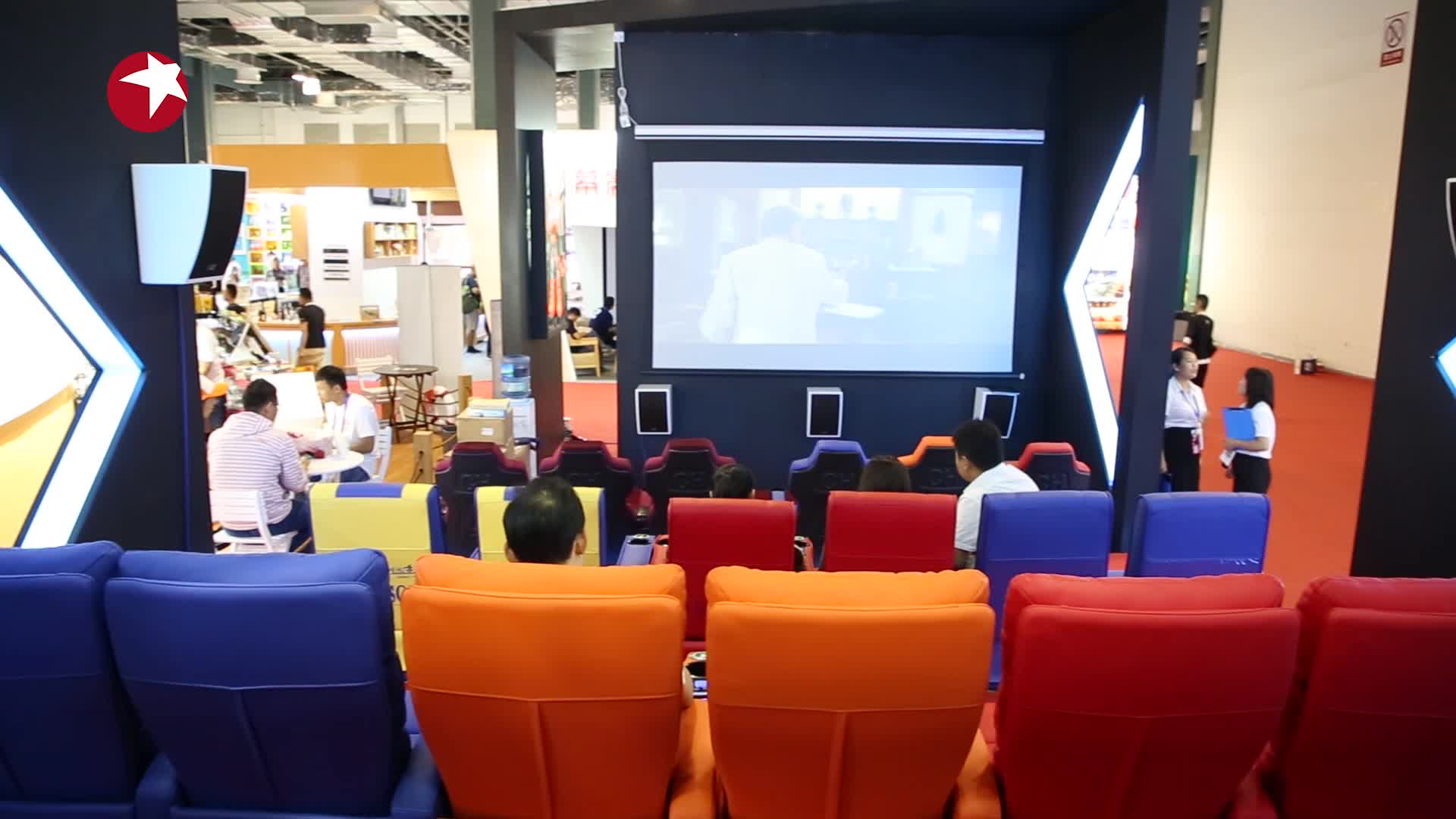 Muebles De Teatro Para Sala De Estar,De Cuero Negro,Power Cinema Glider