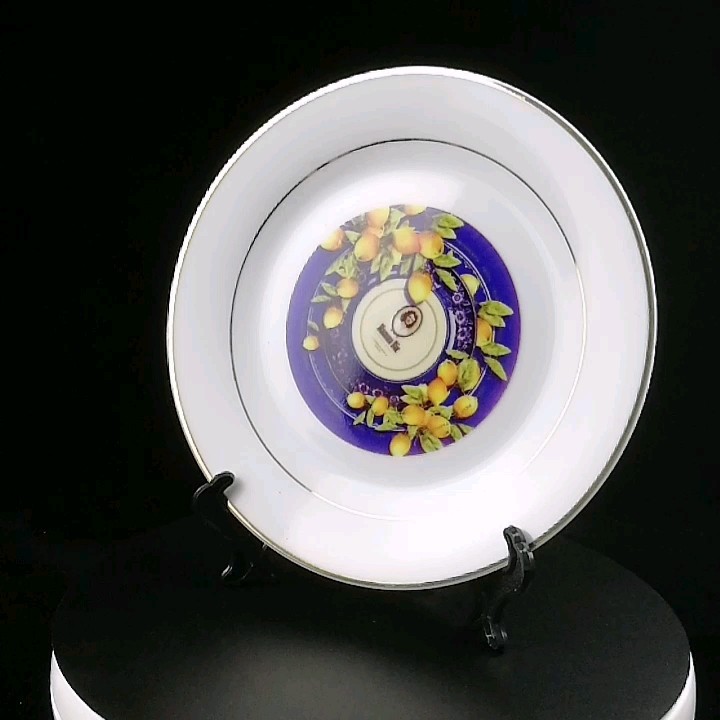 Glossy Coated Ceramic Plate Set Sublimation Round Ceramic Plates Transfer Printing Ceramic Plate