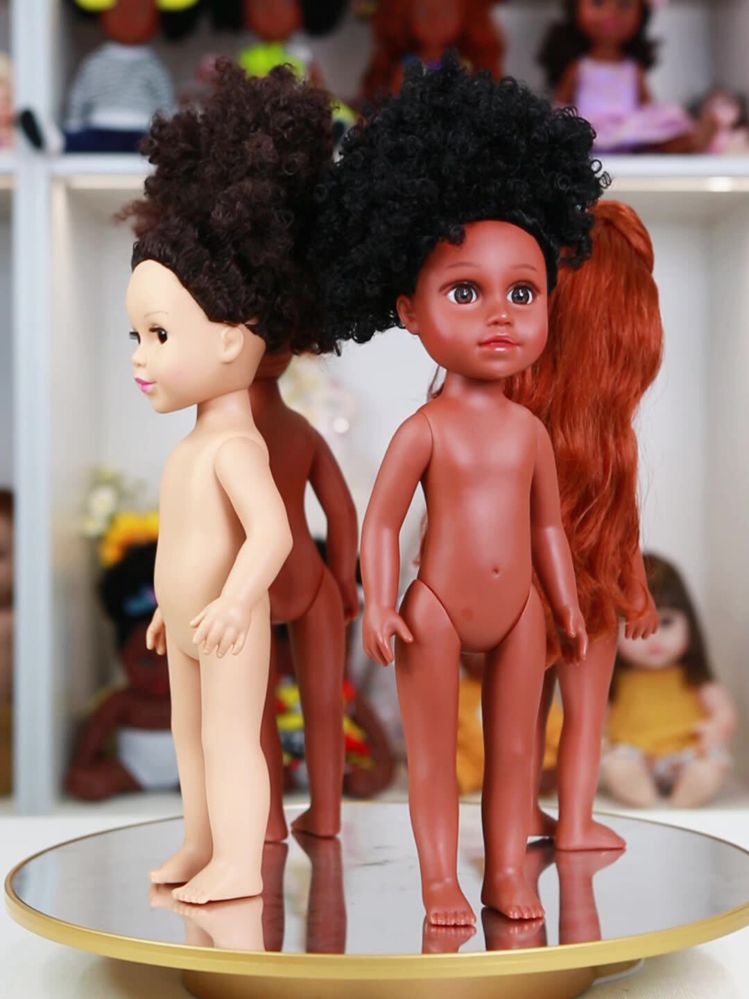 14 Inch Wholesale African Black American Doll Toy Custom Black Skin African  Black Dolls Baby Doll for Girl