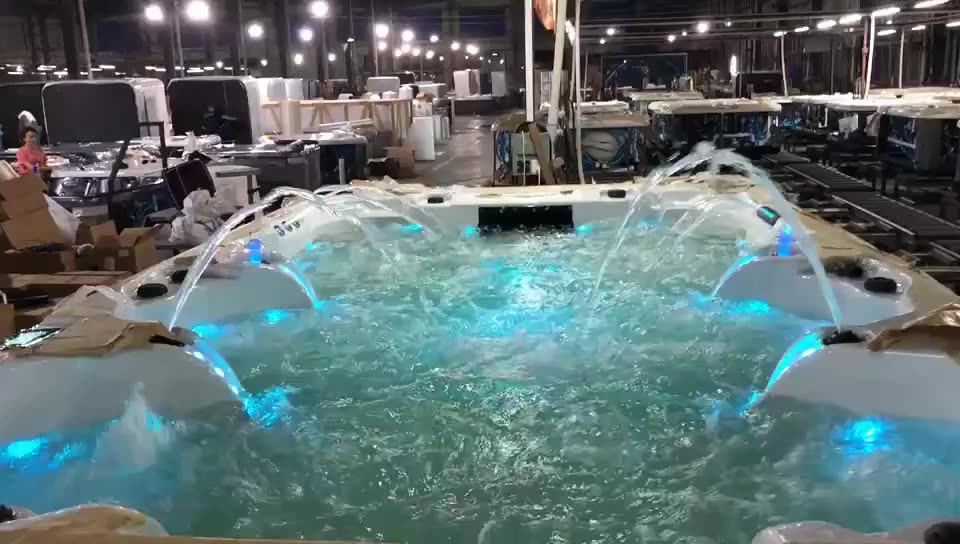 Sunrans 158jets Freestanding Outdoor Massage Bathtub 10 Person Hot Tub Whirlpool Buy Massage