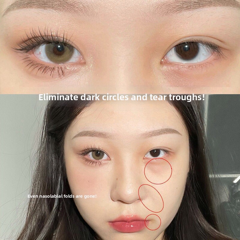 Three-Color Concealer to Cover Spots, Facial Acne Marks, Tattoos, Dark Circles, Eye Bags, Tear Troughs, Highlighter Palette for Men and Women