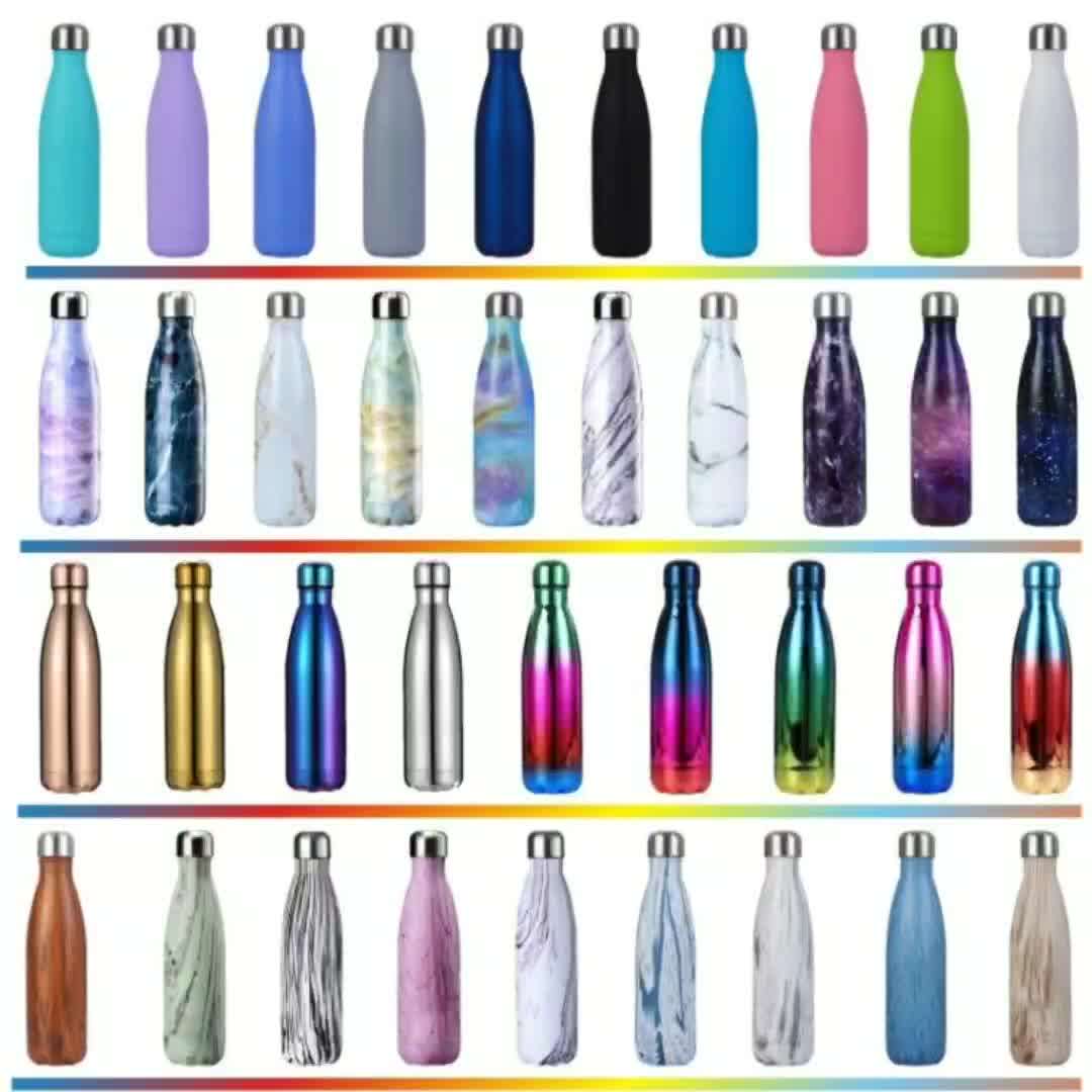 Ecofriendly Double Wall Stainless Steel Insulated Cola Shape Vacuum