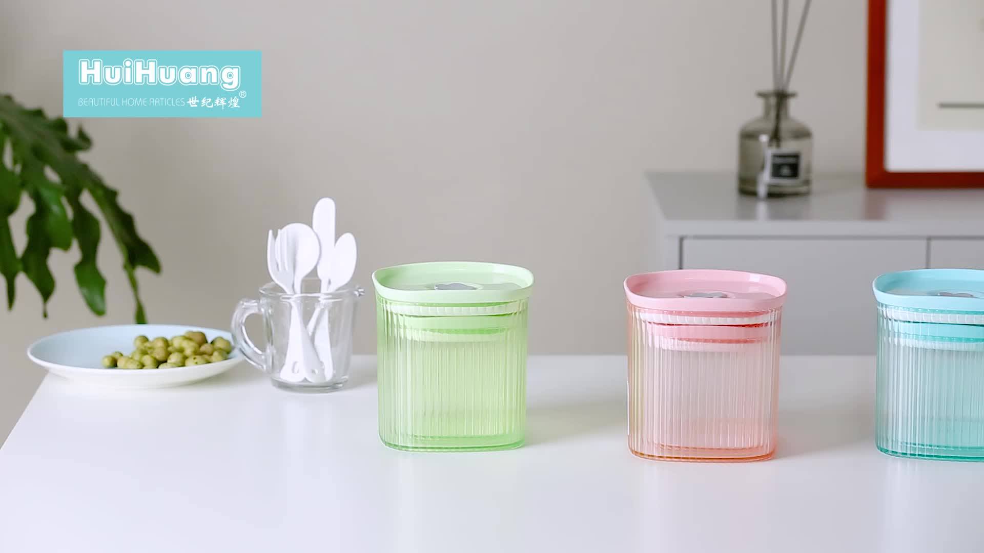 China Manufacturer Household Used Plastic Storage Jar Tea Sugar Coffee