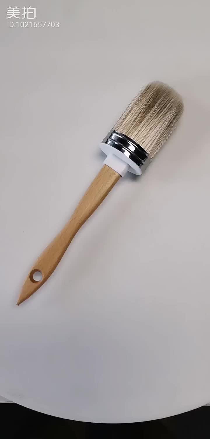 Lary Traditions Wave Synthetic Fiber Oval Chalk Paint Brush/ Wax Paint