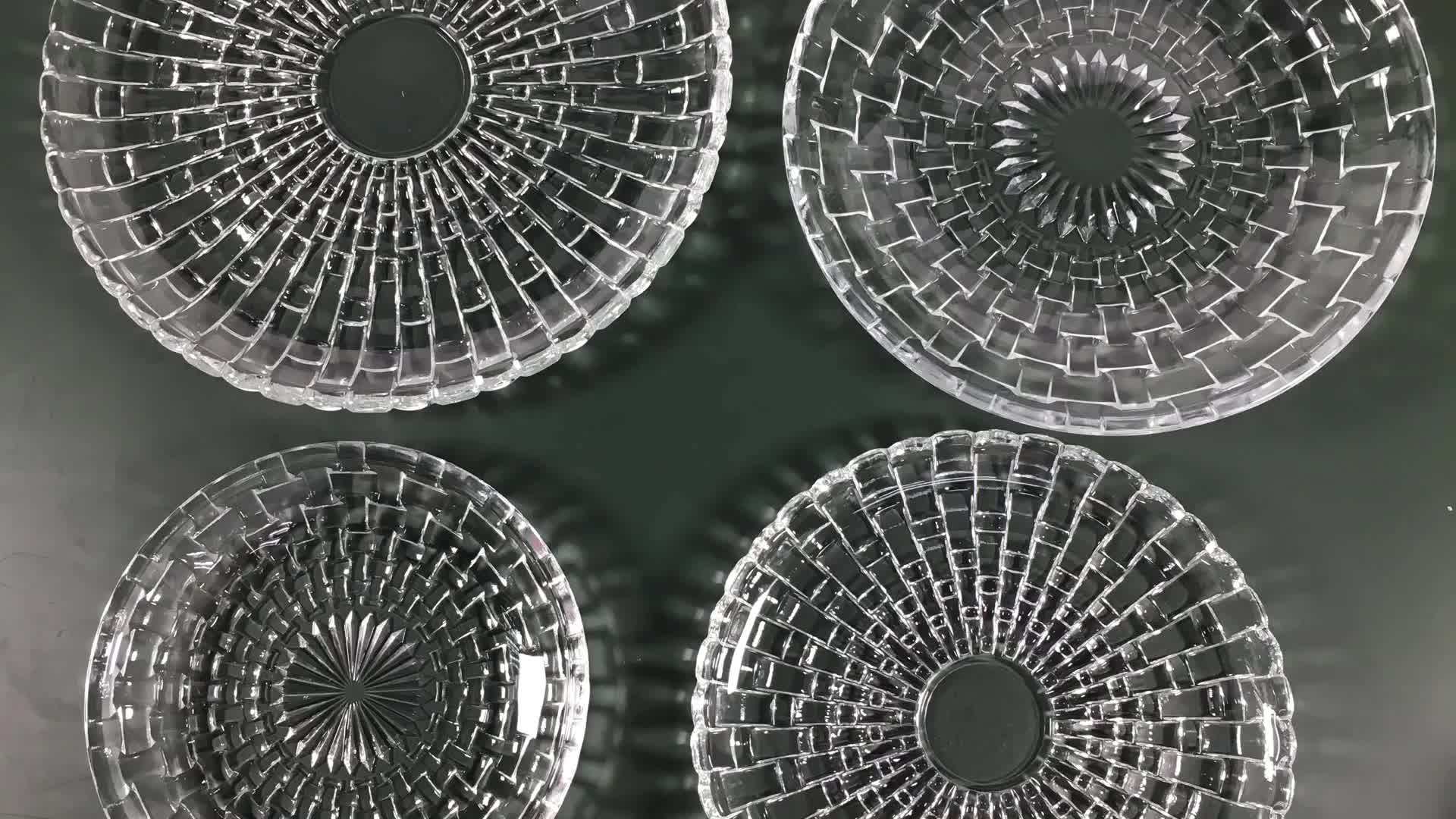 Oval Shaped Clear Glass Dinner Plates Charge Platel Serving Plate