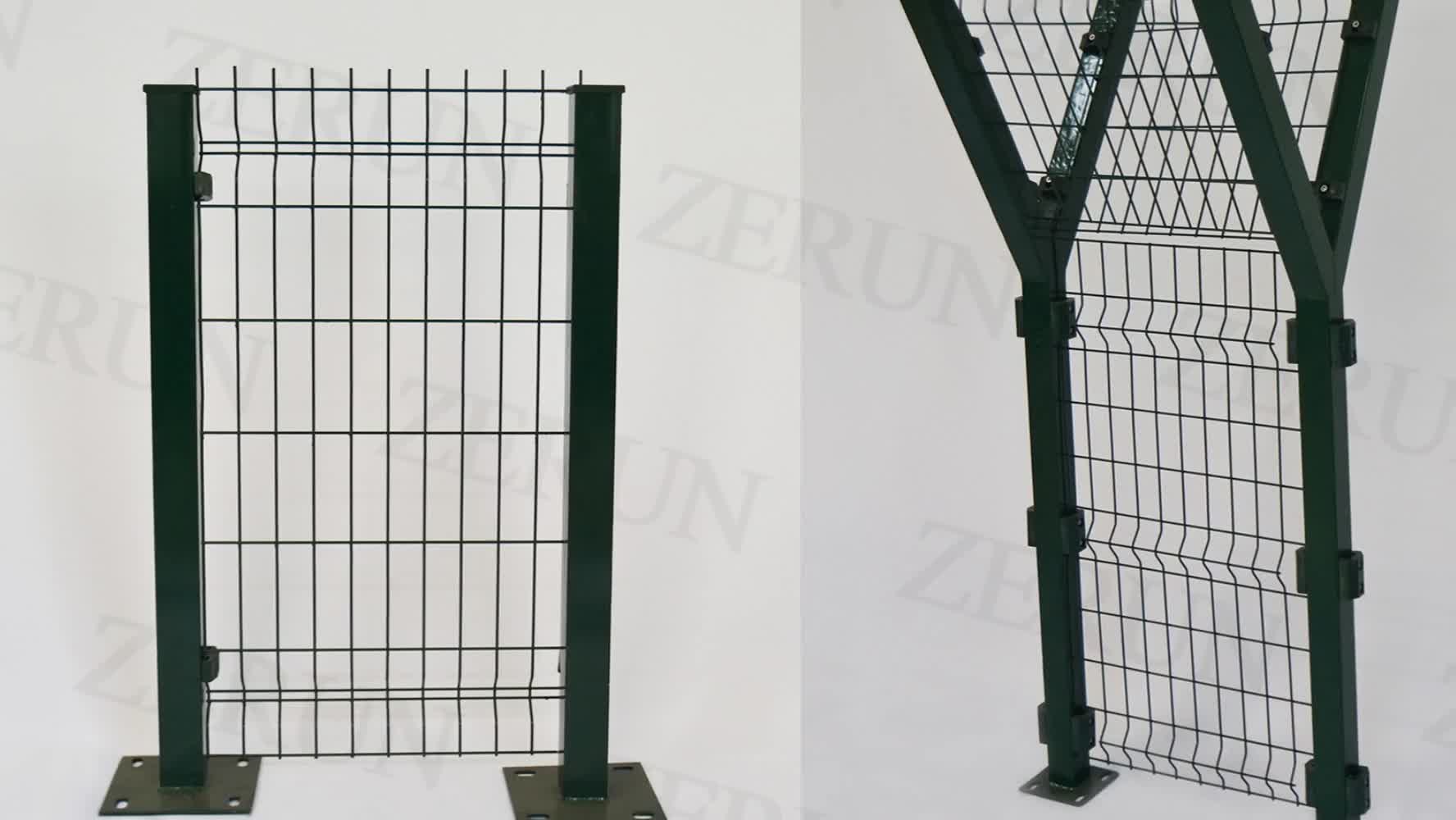 Decorative 3x3 Galvanized Cast Iron Welded Wire Mesh Fence With Clips