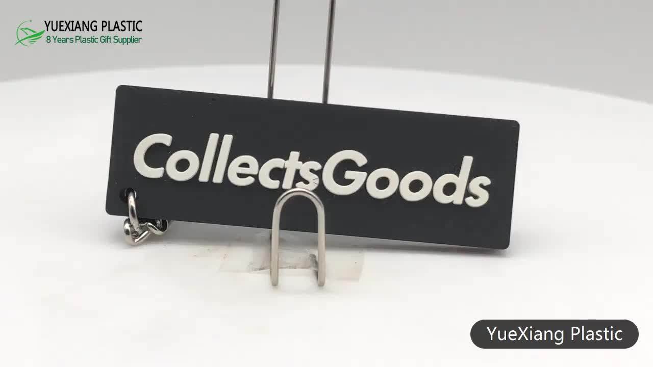 Custom die cut keychains printing 3D embossed logo hotel keychains soft