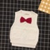 Áo len dệt kim trẻ em Bow tie len vest Mùa thu cotton mới nam và vest nữ quần áo bé gái Áo ghi lê
