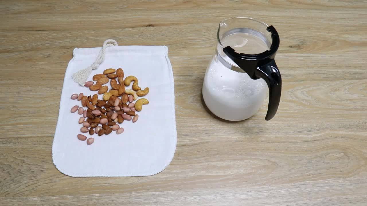 Reusable Nylon / Organic Cotton / Hemp Mesh Nut Milk Filter Bag For All