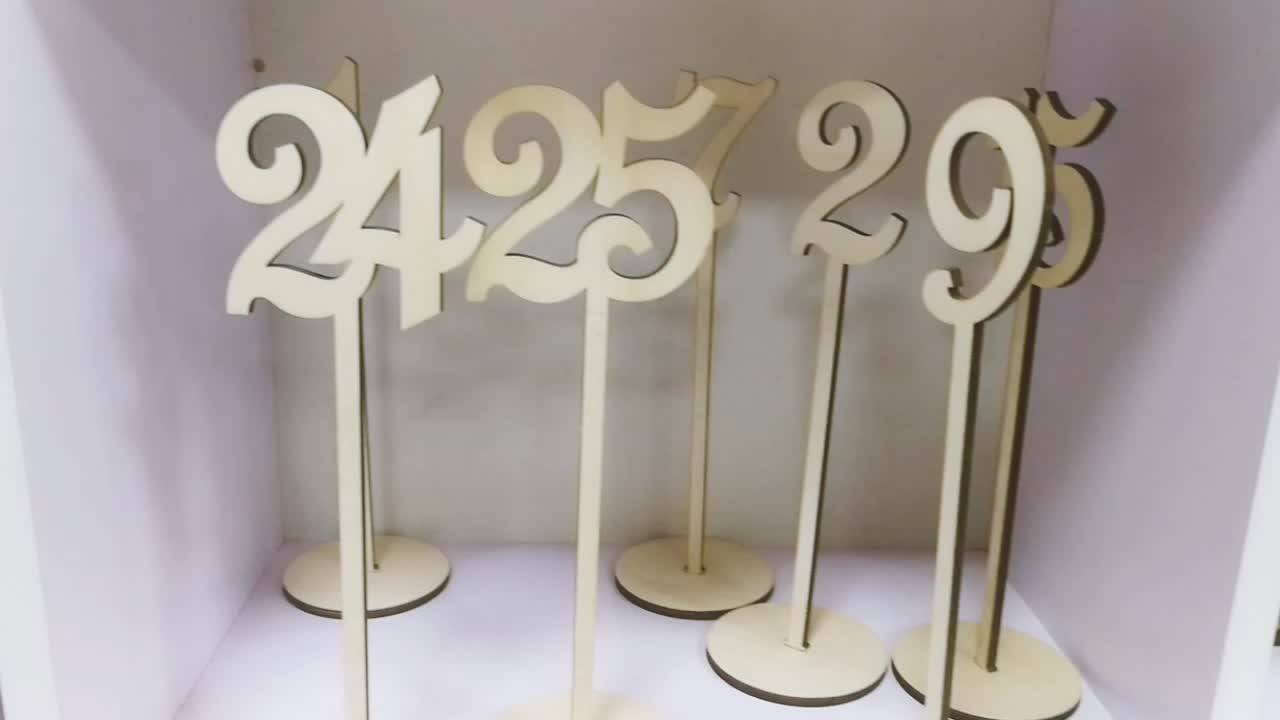 Laser Cut Free Standing Wood Wedding Table Numbers Buy Restaurant