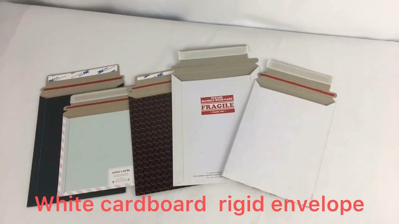 High Quality Printed Hard Cardboard Mailer Packaging Envelope Rigid