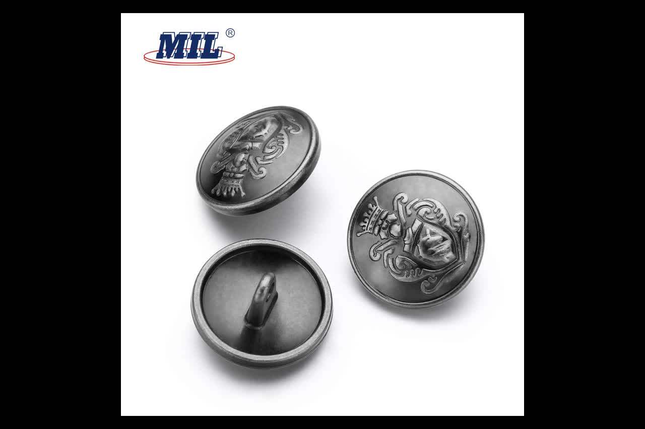 High Quality Custom Brand Logo Sewing Metal Antique Military Shank