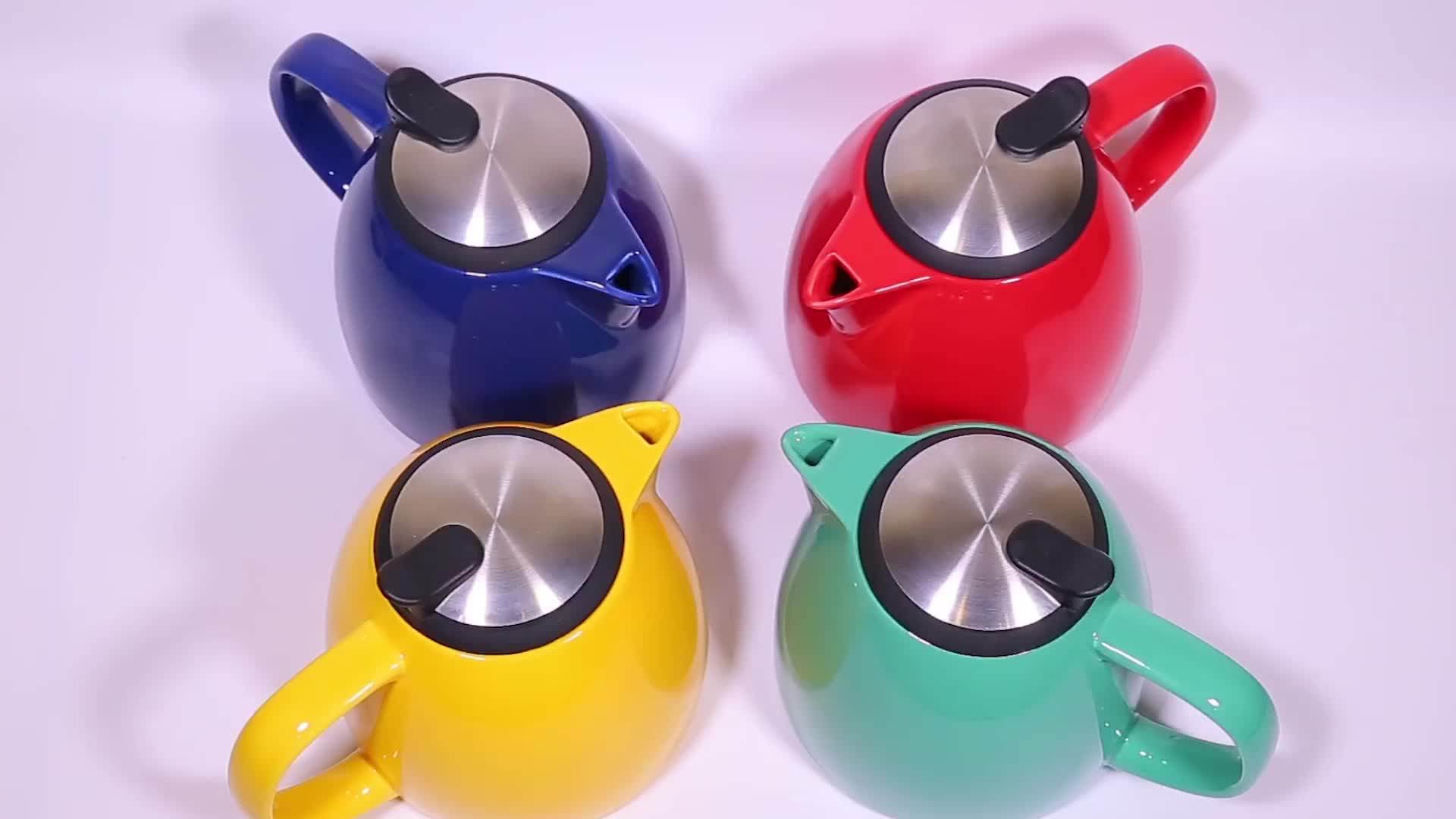 New Design 800ml Ceramic Teapot Bulk With 304 Sls Lid And Infuser Buy