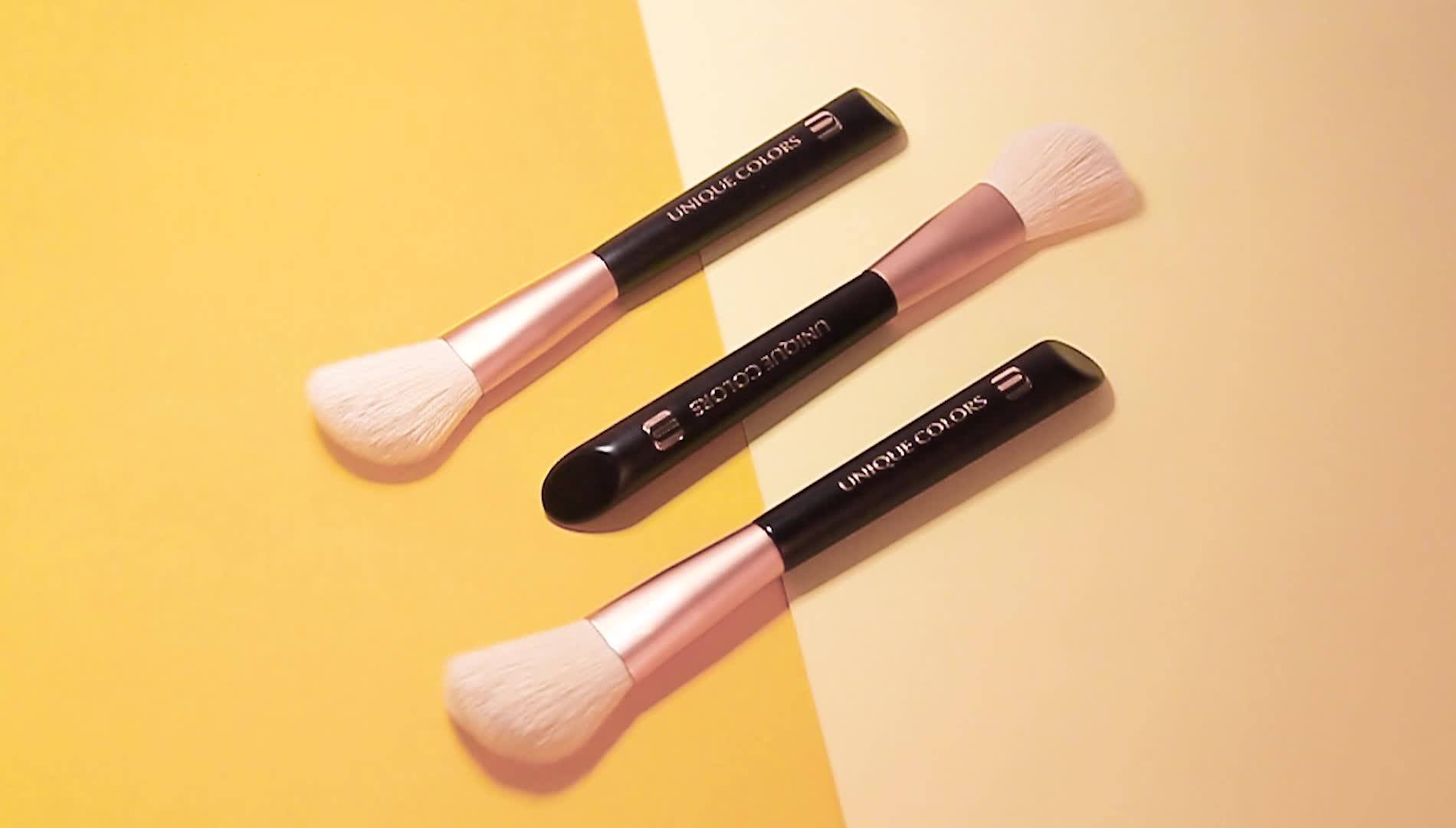 Your Own Brand Makeup Brush Aluminum Ferrule Slant Angled Blush Brush