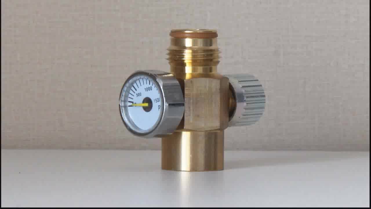 Brass Made Paintball Inner Thread Co2 Tank On/off Valve With 1500 Psi
