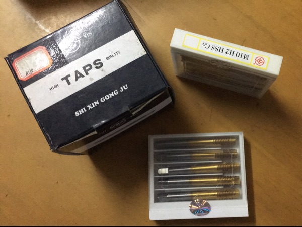 When the new SHI XIN cobalt-containing spiral tip titanium-plated M3456810126H2 HSSCo stainless steel special machine tap