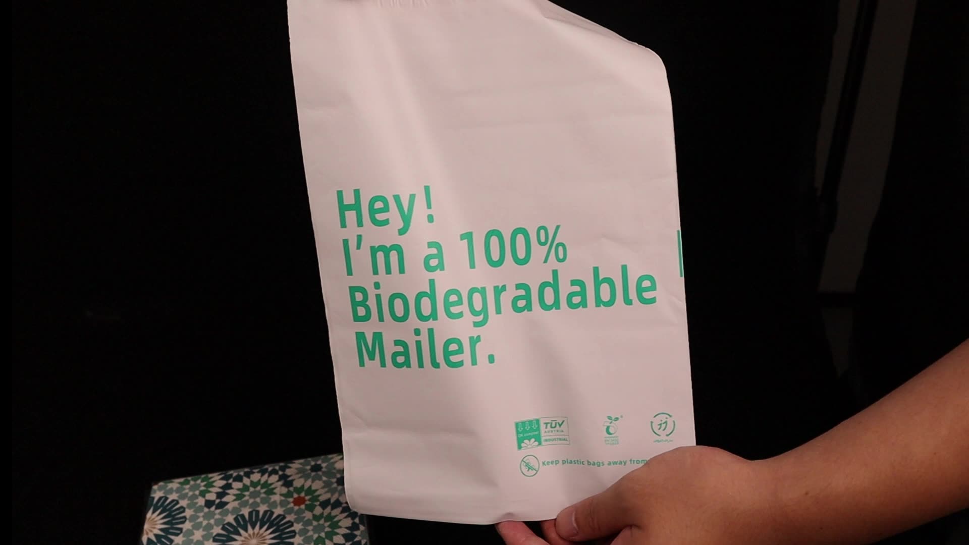 Custom Printed Logo Recycled Poly Mailers Mailing Satchel Plastic