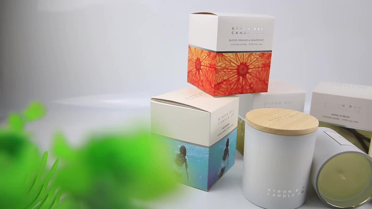 Wholesale Frosted White Glass Candle Jar With Metal Gold Lid For Luxury