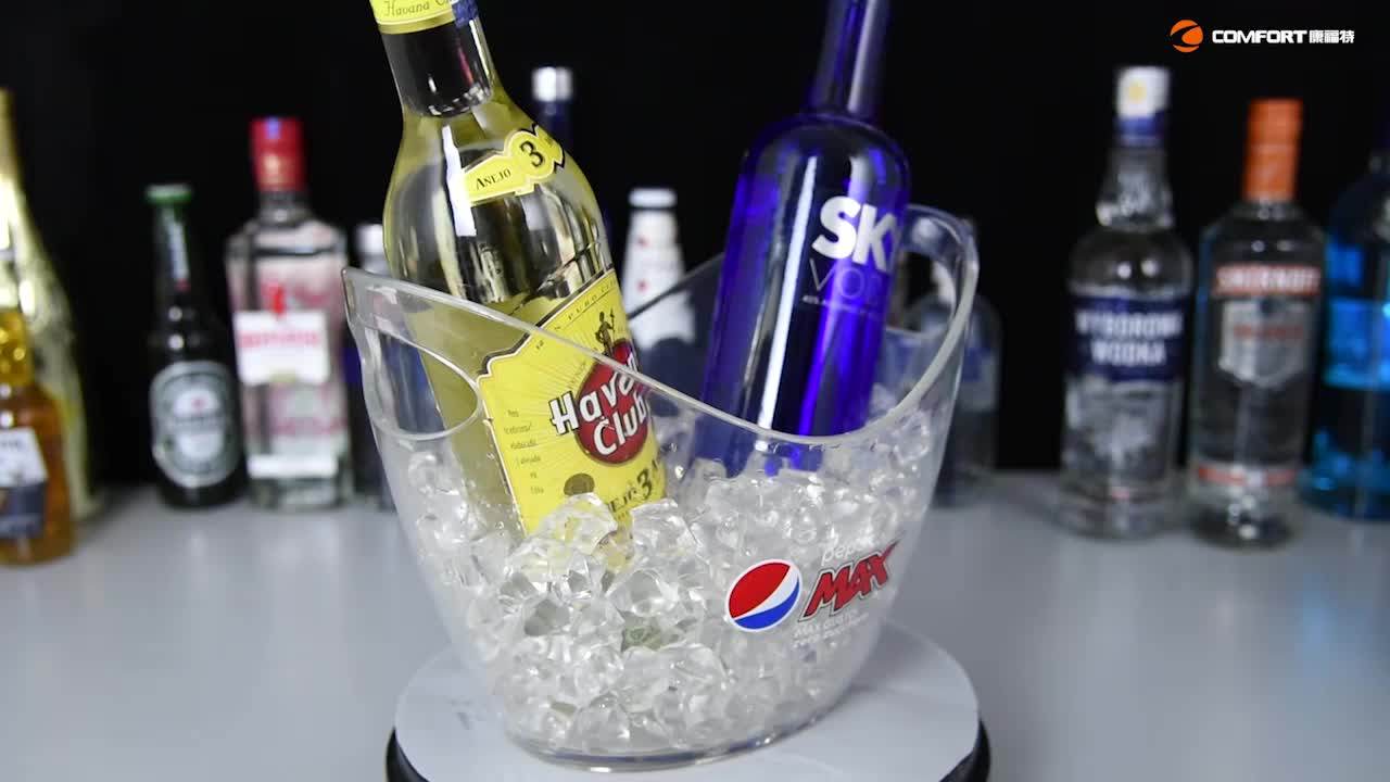 4l Best Seller Bottle Acrylic Ice Bucket Plastic Material Cheap For