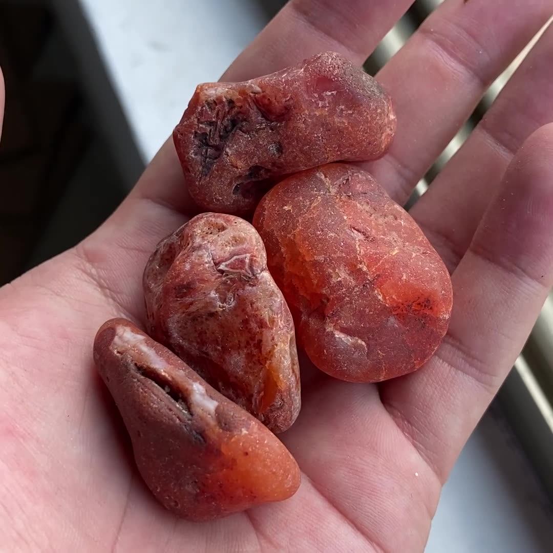 Natural Red Agat Raw OreGem Mineral Specimens Irregular Shape