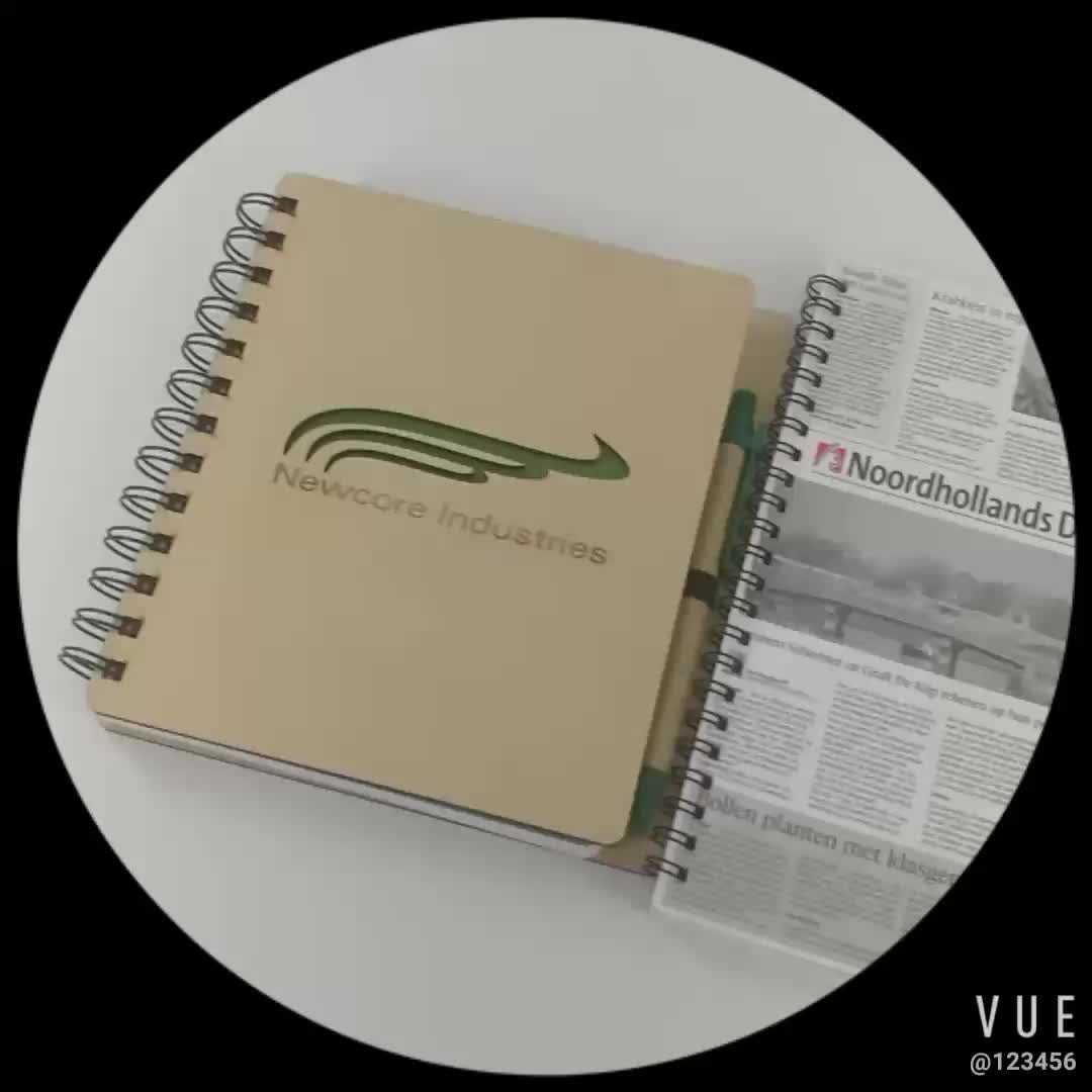 Promotional A5 Note Book Custom Printed Hardcover Planner Dotted Kraft Paper Diary Soft Cover