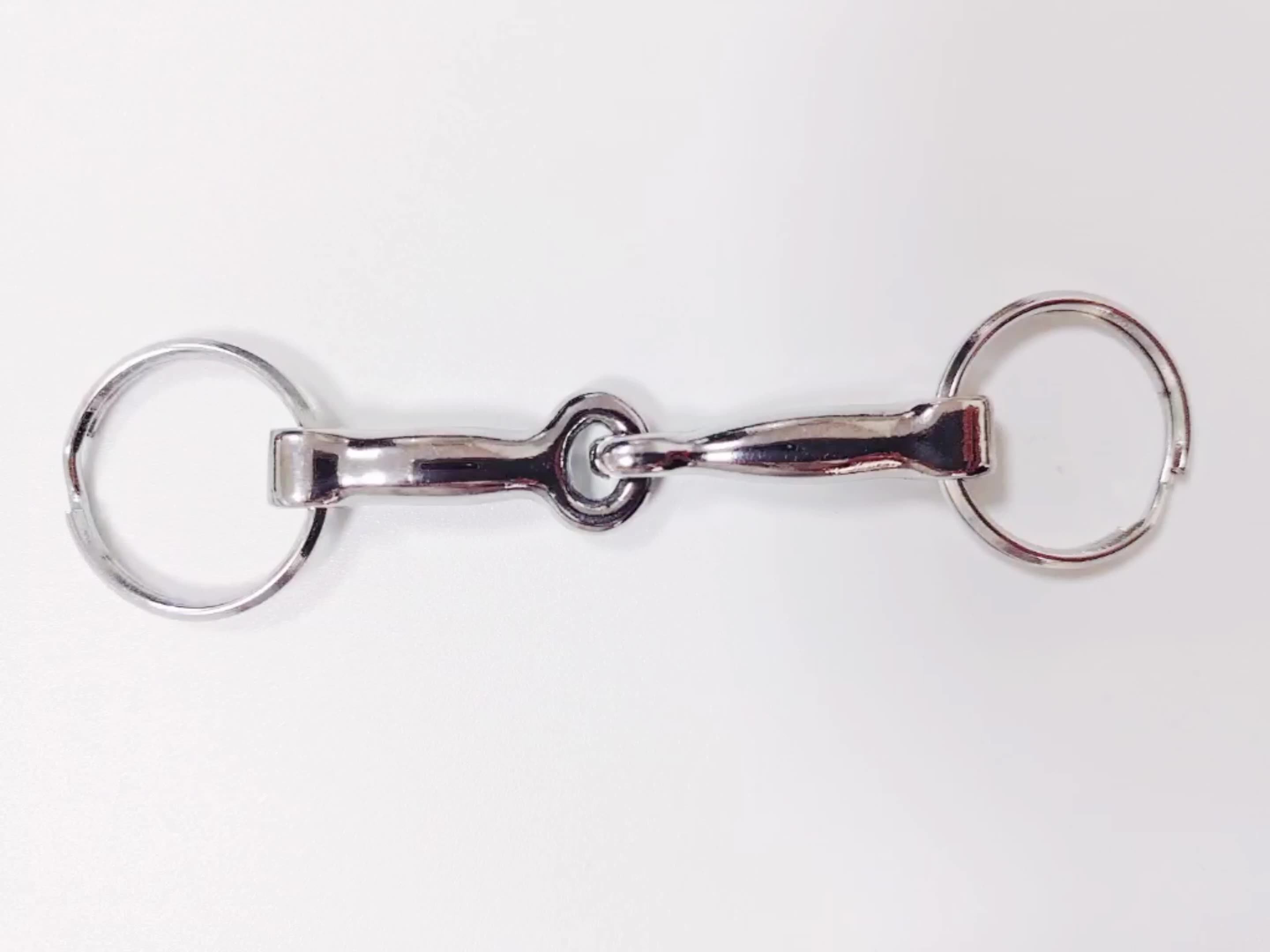 Metal Horse Bit Keychain Customized Design High Fashion Combined Keychain With Big Keyring Buy