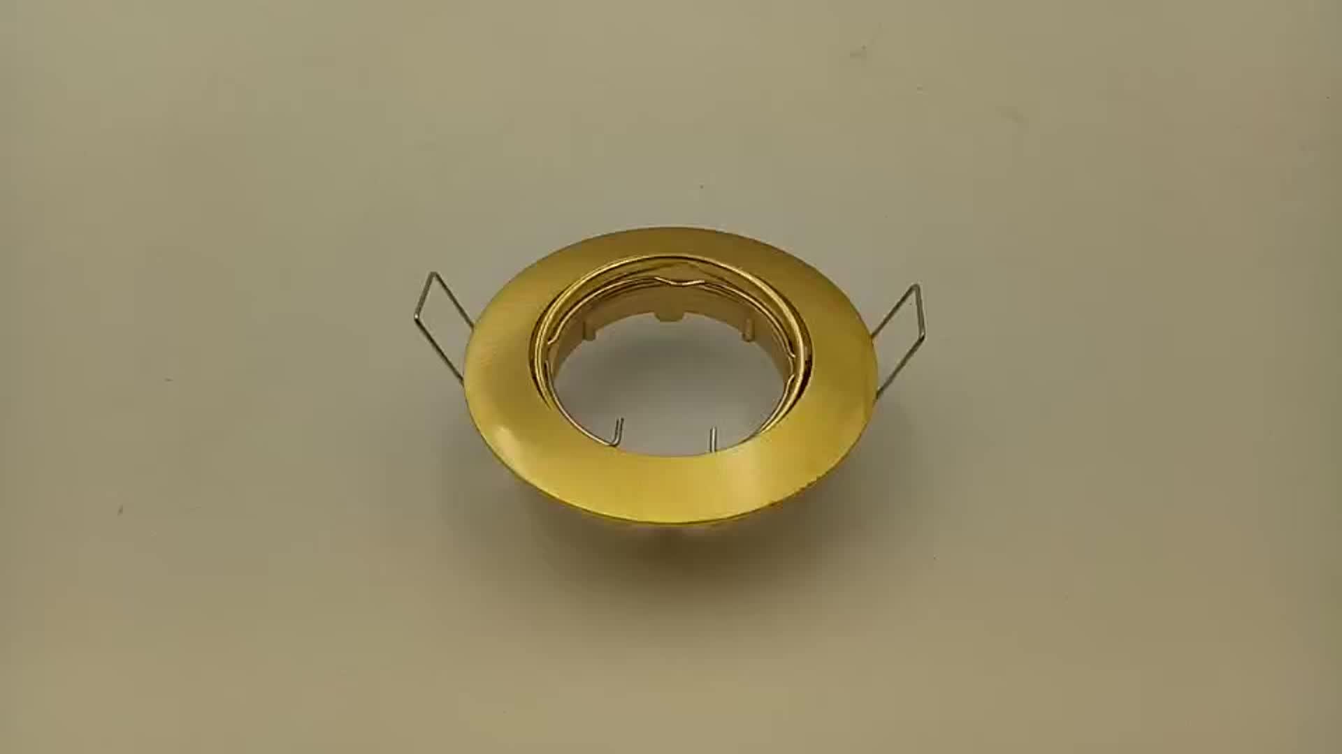 Round Fixture Downlight Golden Gu10 Spotlight 60mm Cutout Buy Round