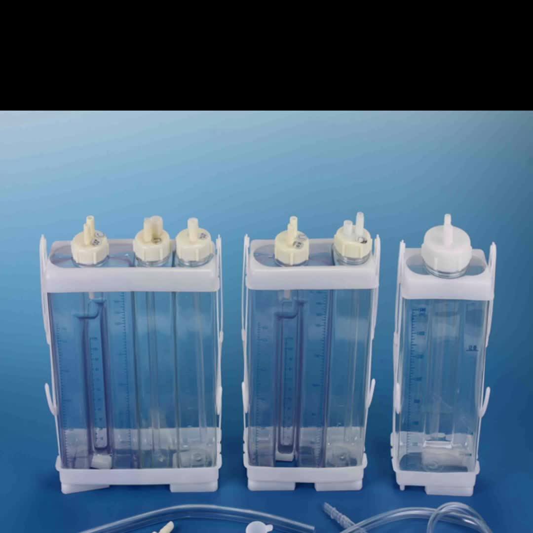 Disposable Thoracic Chest Drainage Bottle With One / Two / Three