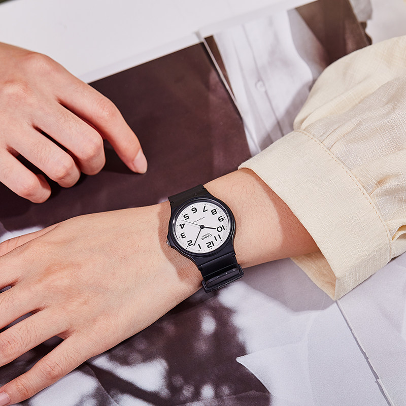 Casio Student Exam Watch for Men and Women, Couple's Simple Ins-Style Watch, Same Model as Qiao Mei, Internet Celebrity Small Black Watch Mq
