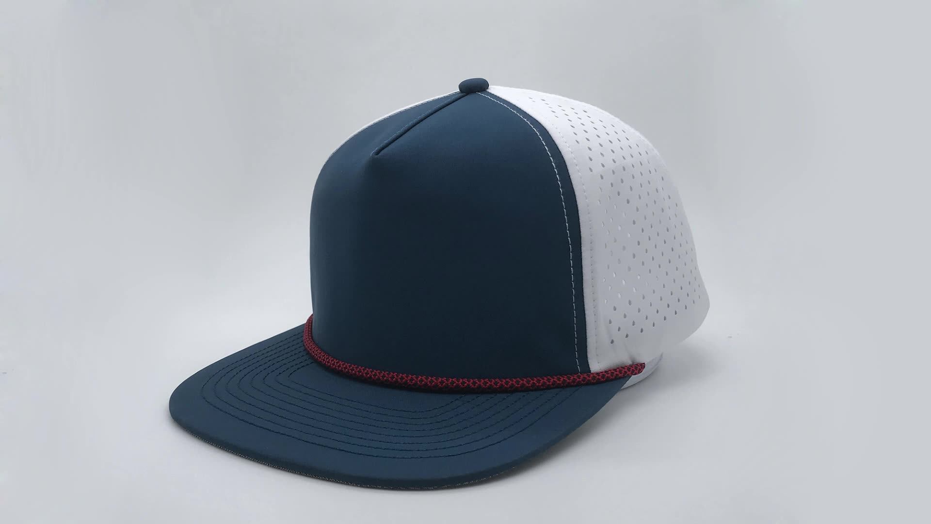 Luxury Flat Bill Flex Fit Sports Gorras Waterproof Laser Cut Blank