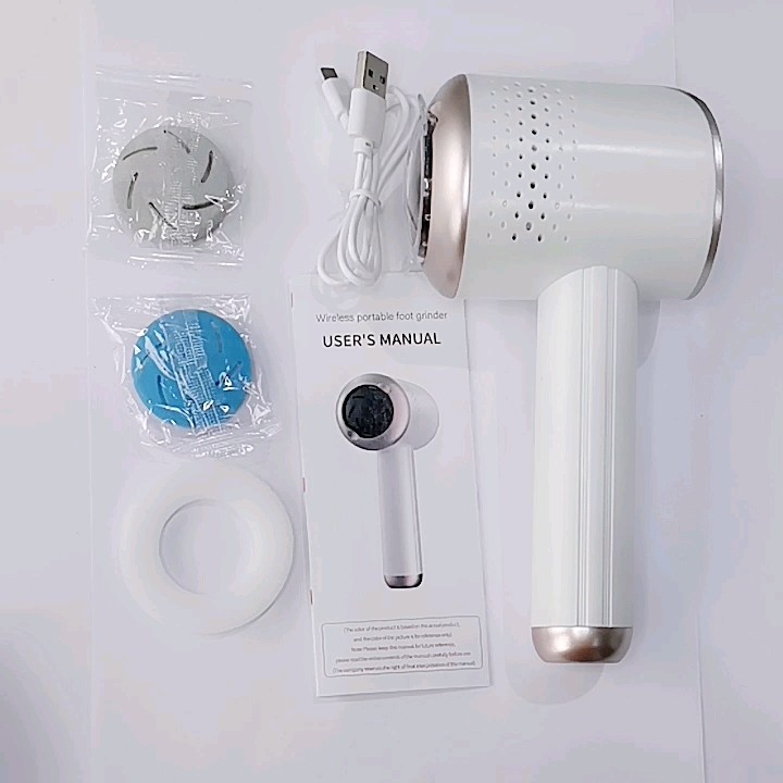 Electric Foot File With Vacuum Waterproof Feet Scrubber For Cracked