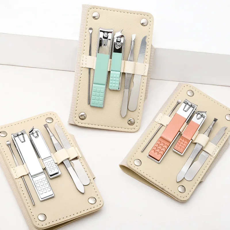 Nail clippers 5 piece adult children nail clippers silver white