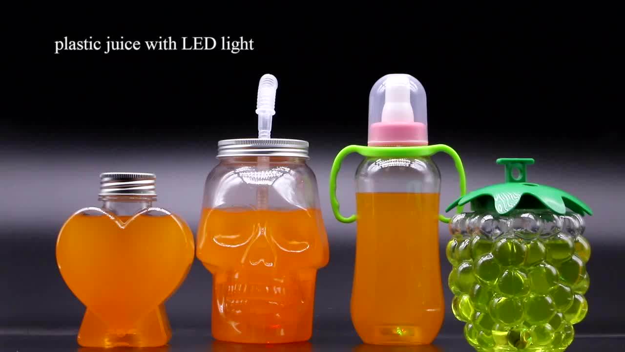 9oz Disposable Beverage Bottle Plastic Bottles With Lid Aluminum Milk