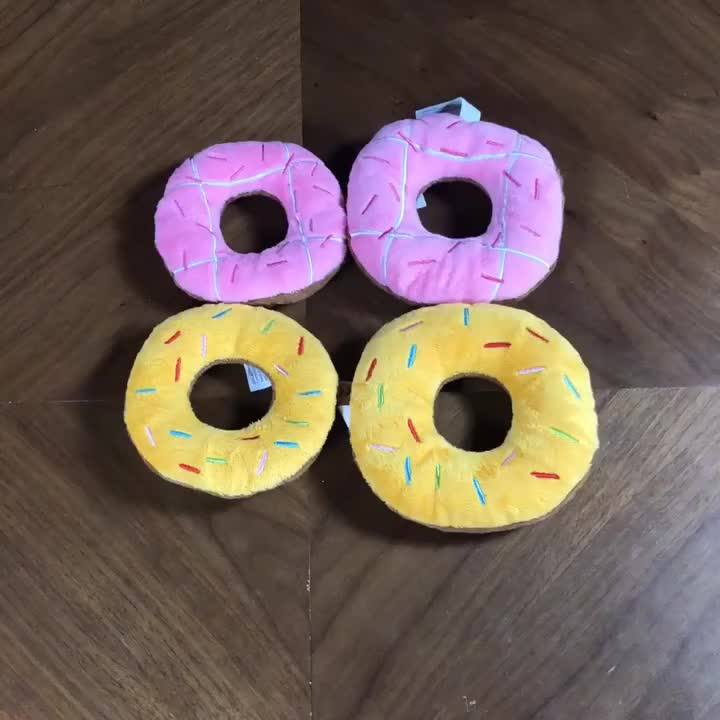 Lovely Squeaky Donut Puppy Plush Dog Toy Set For Chewing Buy Puppy