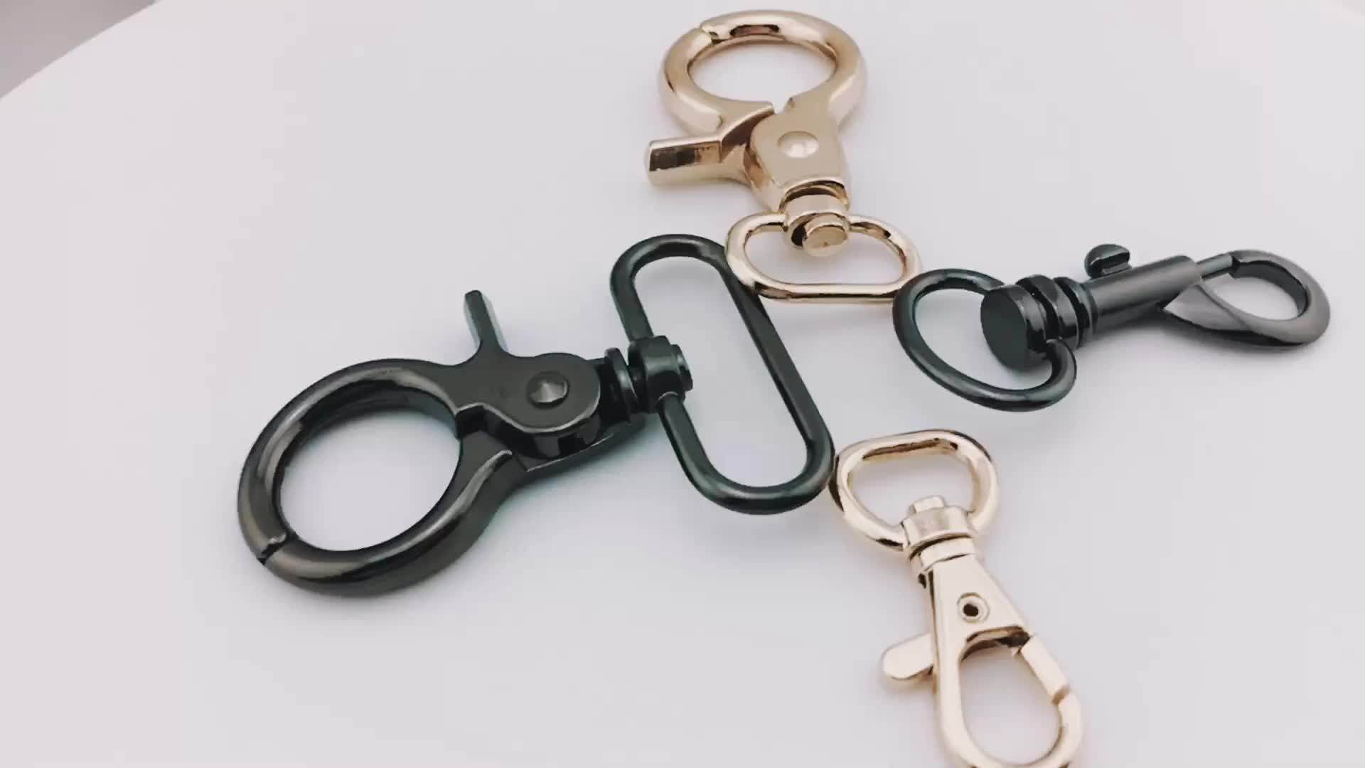 Wholesale Metal Snap Hook For Handbag Zinc Alloy Black Trigger Snap