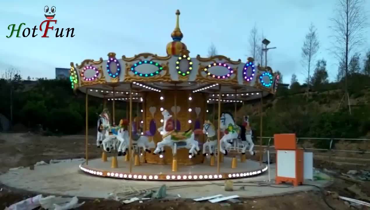 Outdoor Machine Game Fairground Amusement Park Equipment Merry Go Round